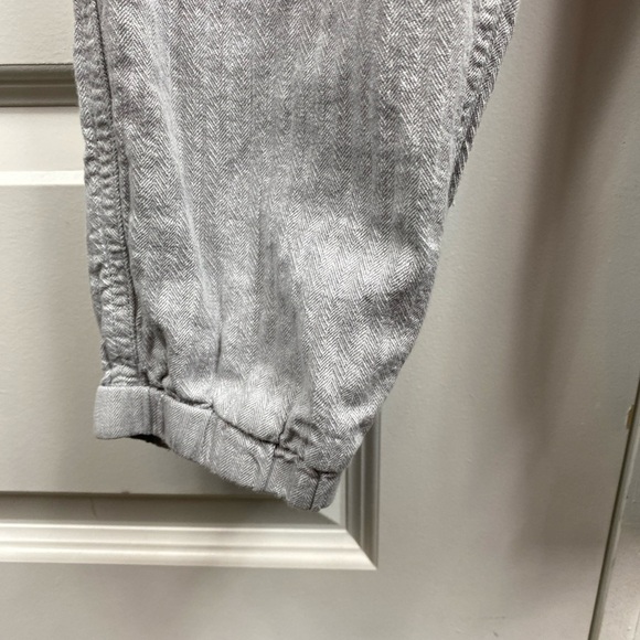Gap Rib Chambray Jogger Pants Womens Light Gray Pull On Cotton Drawstring Small - Picture 3 of 6